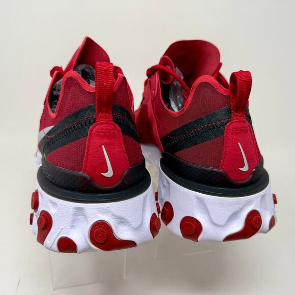 Nike React Element 55 Sneakers Men's Sz 12 Red White L.2.1 Sporty Rugged - Picture 6 of 14